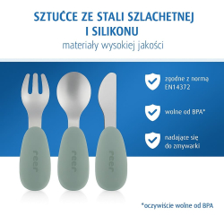Sztućce dla dzieci bezpieczne zaokrąglone - komplet