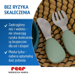 Sztućce dla dzieci bezpieczne zaokrąglone - komplet
