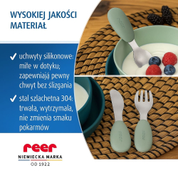 Sztućce dla dzieci bezpieczne zaokrąglone - komplet