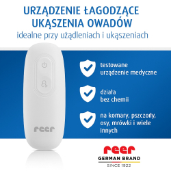 Urządzenie łagodzące ukąszenia użądlenia owadów ciepłem bez chemii