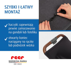 Daszek przeciwsłoneczny do wózka UV 50+