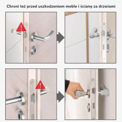 Zabezpieczenie nakładka osłona na klamkę silikonowa HandleGuard 4szt
