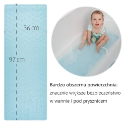 Mata antypoślizgowa XL kąpieli wanny 97x36cm