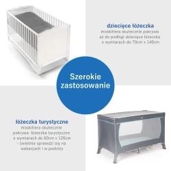 Moskitiera do  łóżeczka uniwersalna 60x120/70x140cm