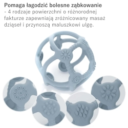 Gryzak na ząbkowanie i piłka sensoryczna 2w1