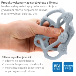 Gryzak na ząbkowanie i piłka sensoryczna 2w1