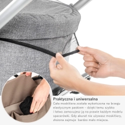 Moskitiera uniwersalna do wózka gondoli spacerówki