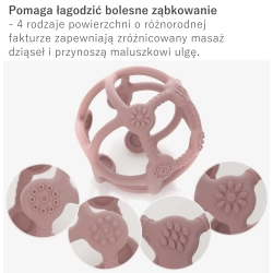 Gryzak na ząbkowanie i piłka sensoryczna 2w1