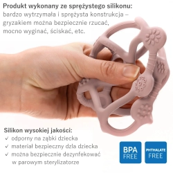 Gryzak na ząbkowanie i piłka sensoryczna 2w1