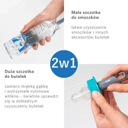Szczotka do butelek i smoczków 2w1 dla dzieci