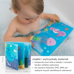 Wodna książeczka piszcząca miękka do kąpieli