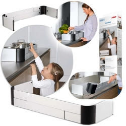 Osłona płyty kuchennej kuchenki szer. 44-65 cm aluminiowa