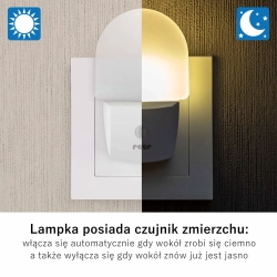 Lampka nocna NightGuide LED czujnik zmierzchu