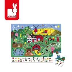 Puzzle obserwacyjne w walizce Farma 24 elementy 3+