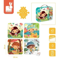 Puzzle progresywne w walizce Pory roku 4 układanki – 6, 9, 12 i 16 elementów 3+