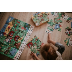 Puzzle obserwacyjne w walizce Farma 24 elementy 3+