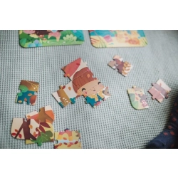 Puzzle progresywne w walizce Pory roku 4 układanki – 6, 9, 12 i 16 elementów 3+