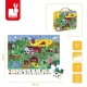 Puzzle obserwacyjne w walizce Farma 24 elementy 3+