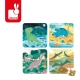 Puzzle progresywne w walizce Dinozaury 4 układanki – 6, 9, 12 i 16 elementów 3+