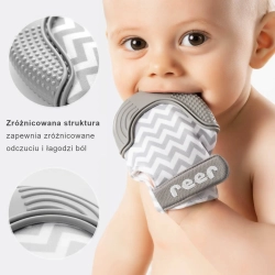 Gryzak silikonowy rękawiczka ząbkowanie +etui