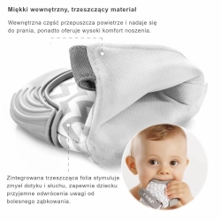 Gryzak silikonowy rękawiczka ząbkowanie +etui