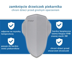 Zabezpieczenie blokada drzwi piekarnika samoprzylepne taśma 3M