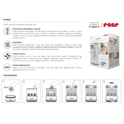 Sterylizator elektryczny parowy z suszarką auto-timer 4 tryby VapoDryS