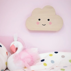 Lampka nocna LED dotykowa timer drewnniana